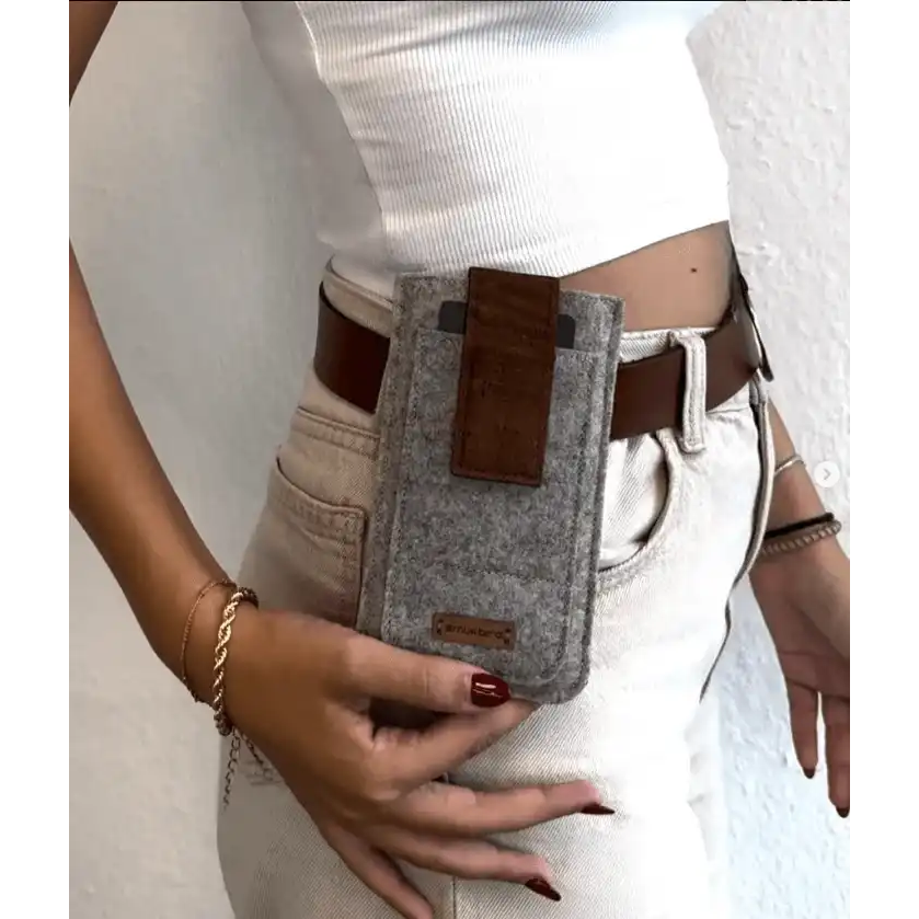 Handy Gürteltasche für Samsung Galaxy S25 Plus | mit Magnetverschluss und Kartenfach | anthrazit | Modell CLIP