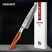 HEZHEN Santoku Damastmesser Master Series 5 Zoll Klinge 73 Lagen Premium Qualität
