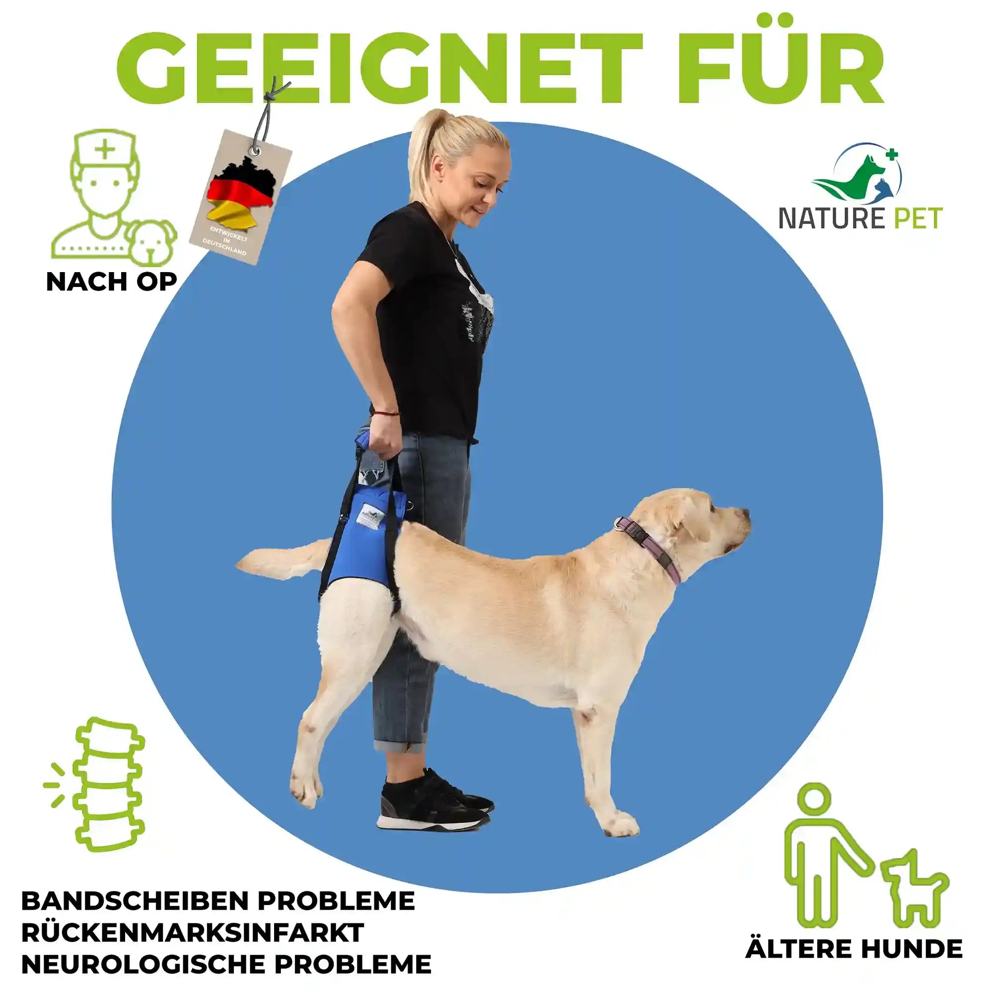 Hunde Tragehilfe hinten by Nature Pet