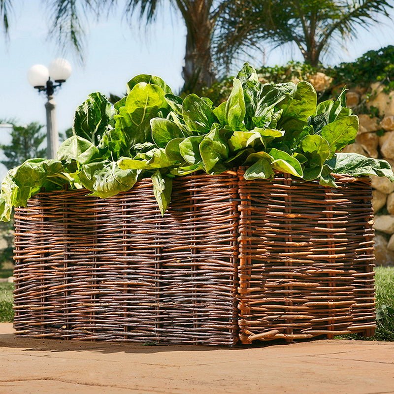 Hochbeet aus Weide - Inklusive Pflanztasche