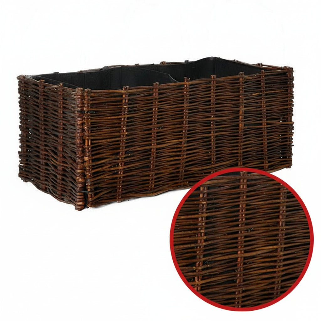 Hochbeet aus Weide - Inklusive Pflanztasche