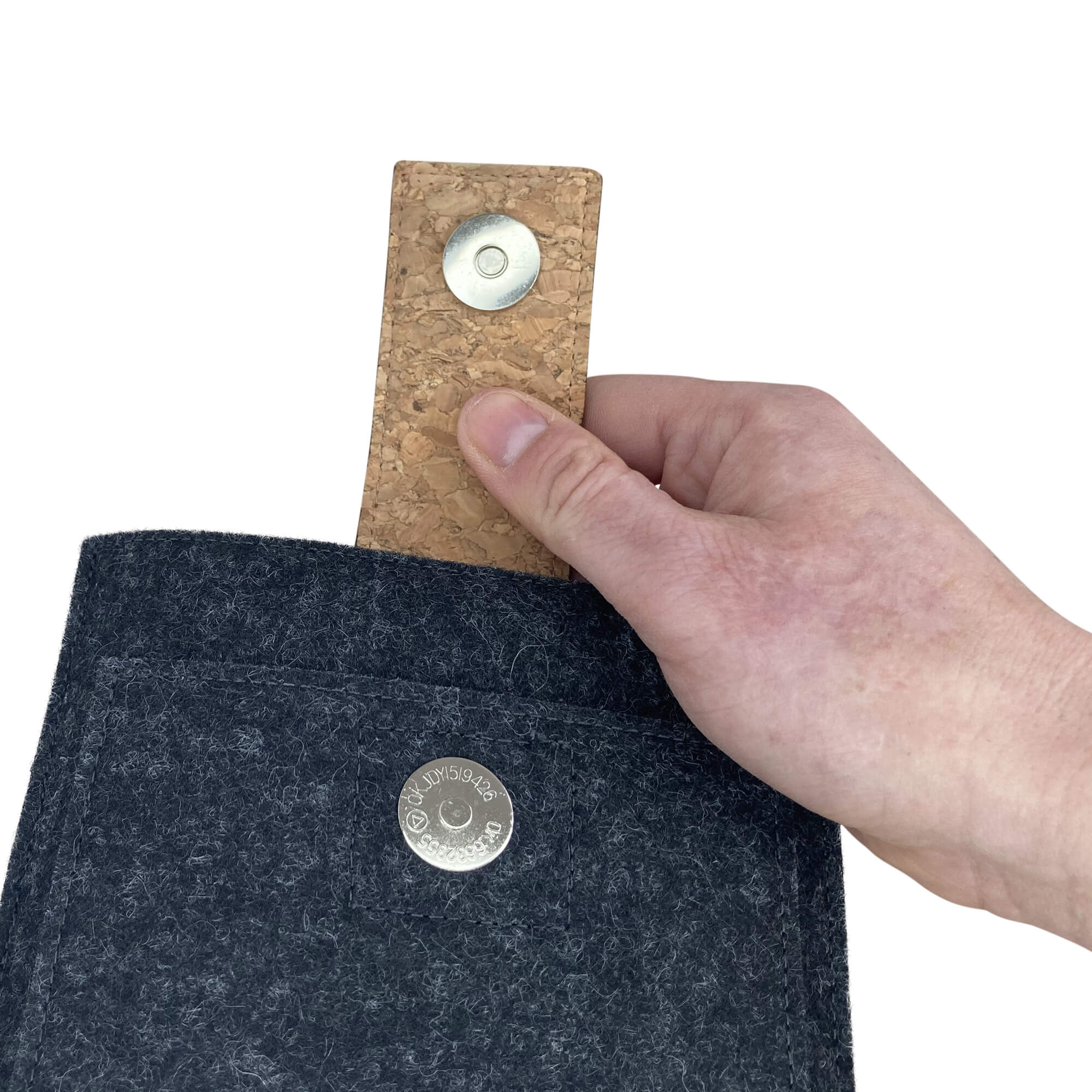 Hülle für PocketBook Basic 4 | mit Magnetverschluss und extra Fach | anthrazit - Colorful | Modell "HAKA"