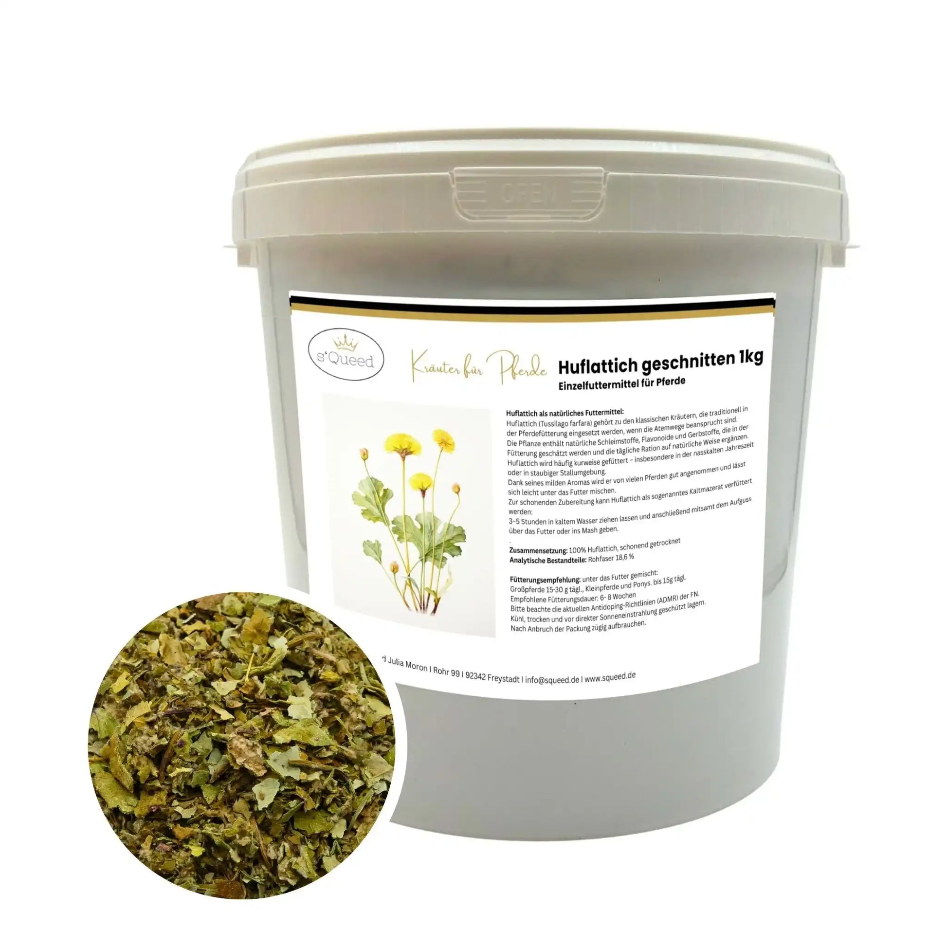 Huflattich Für Pferde 1kg Einzelfuttermittel Für Beanspruchte Atemwege Natürliches Kraut Für Die Atemwegsunterstützung by s`Queed