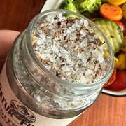 Mediterranes Salz Mit Rosmarin Basilikum Thymian Anis Lavendelblüten Ideal Zu Pasta Fisch Ofenkartoffeln Tomaten