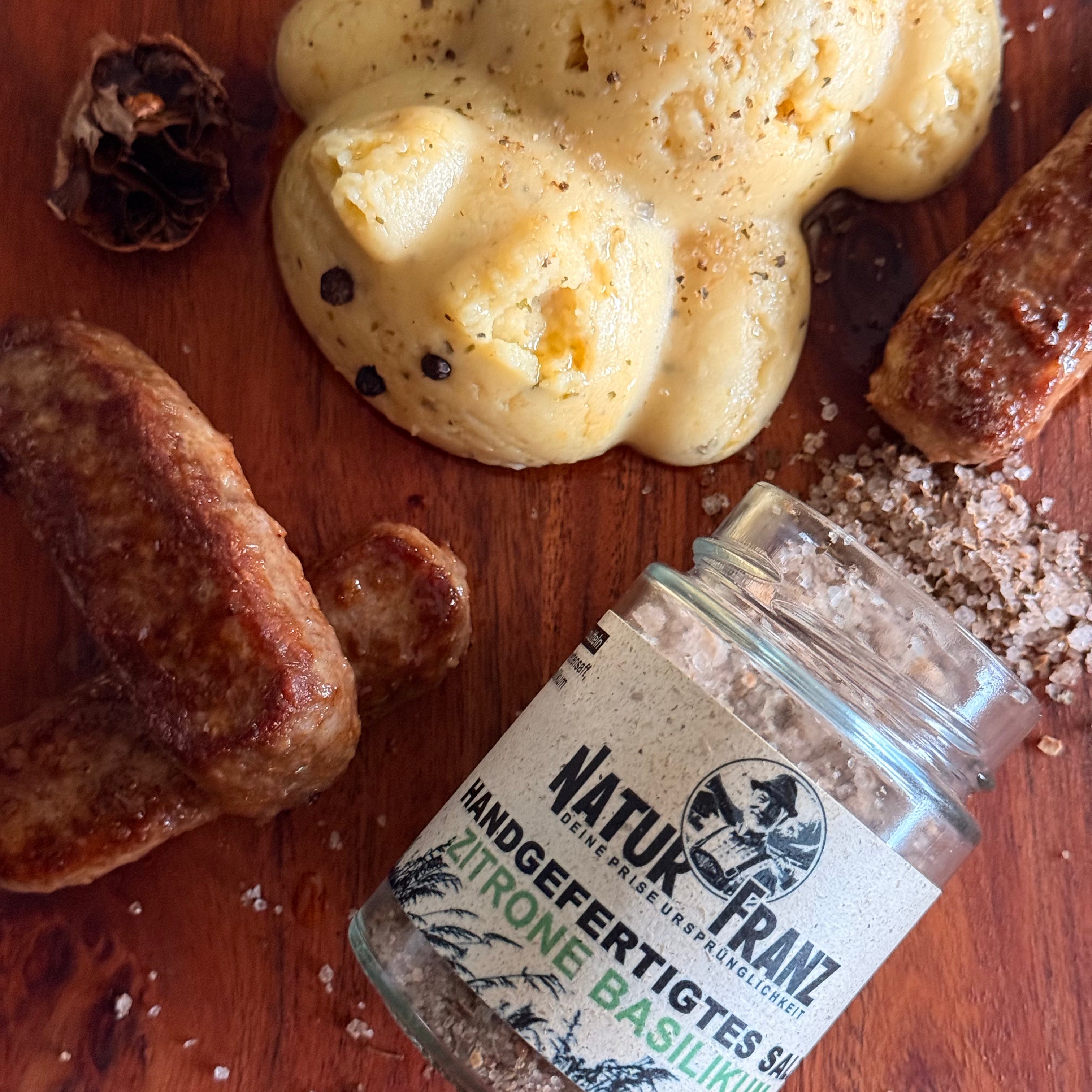 Zitronen Basilikum Salz Mit Sonnengetrockneter Zitrone Und Basilikum Meersalz Perfekt Für Pasta Fisch Sommer Salate