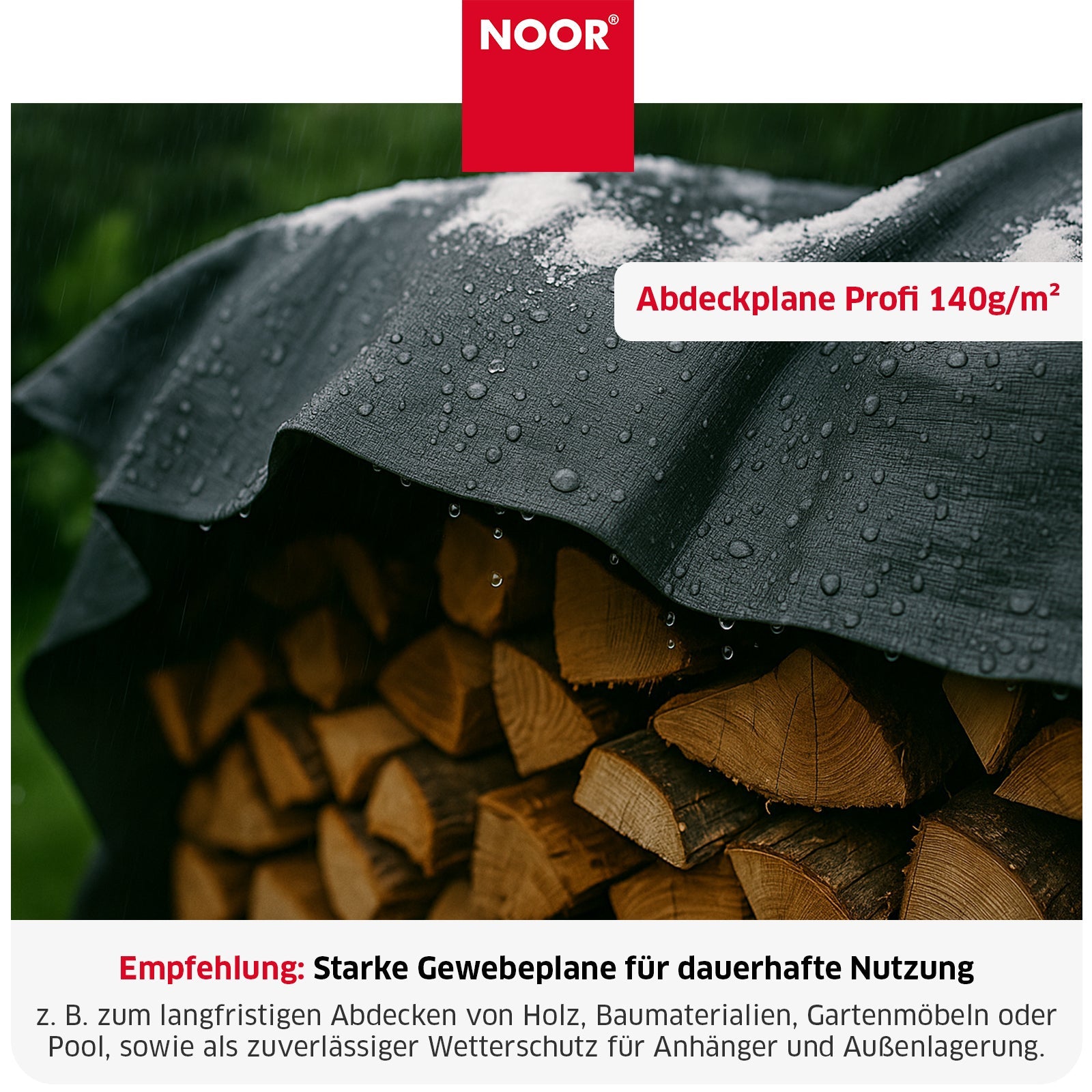 Abdeckplane PROFI 140g/m² - in 18 Größen
