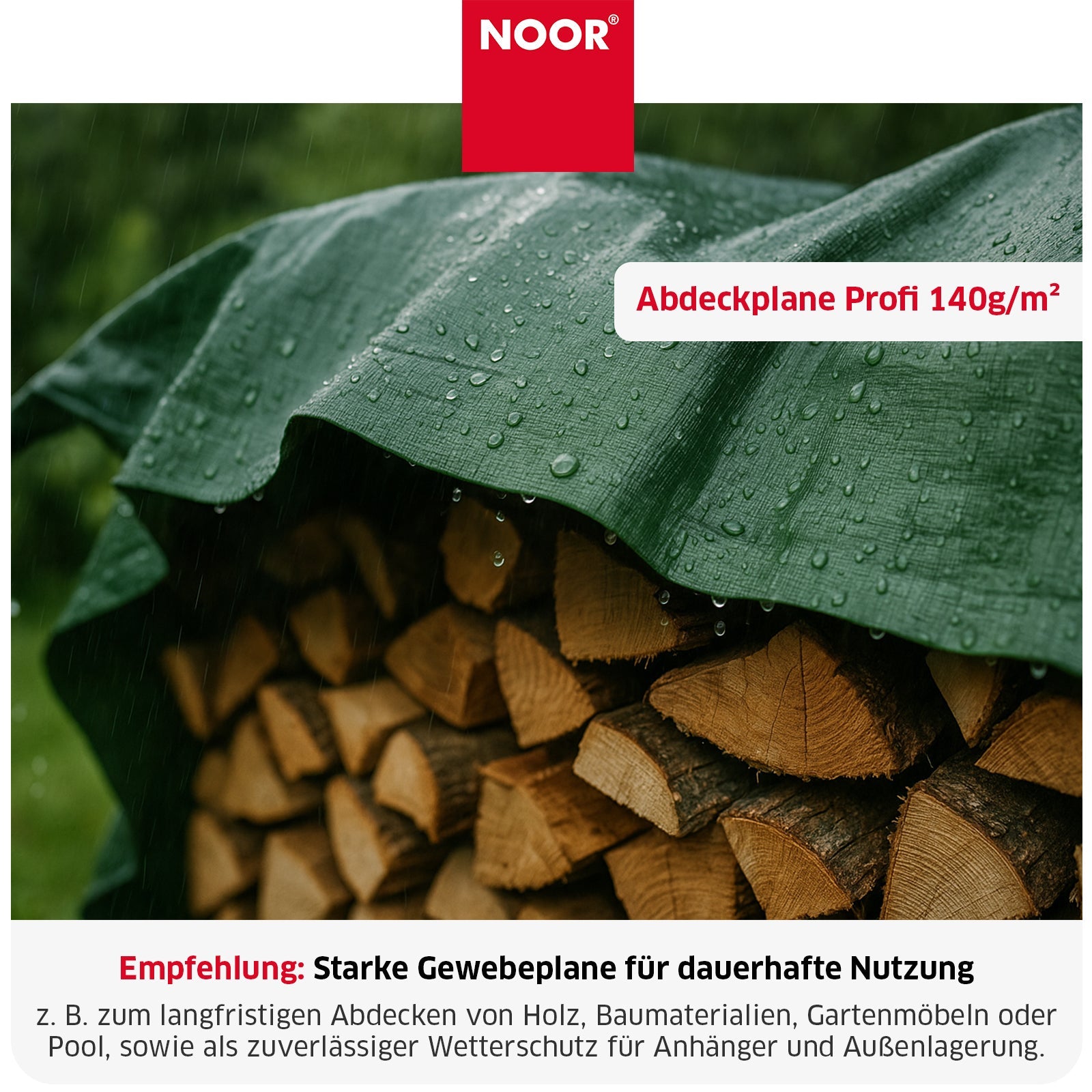 Abdeckplane PROFI 140g/m² - in 18 Größen