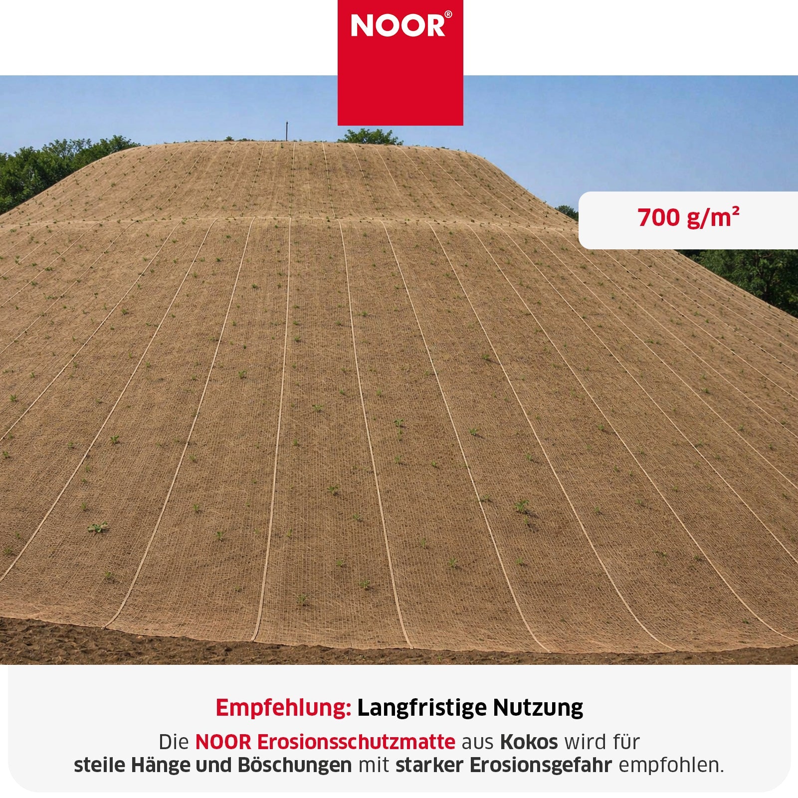 Erosionsschutzmatte Kokos - 400 g/m² oder 700 g/m²