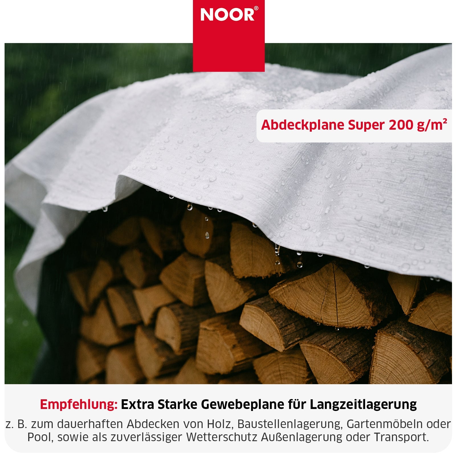 Abdeckplane SUPER 200g/m² - in 19 Größen