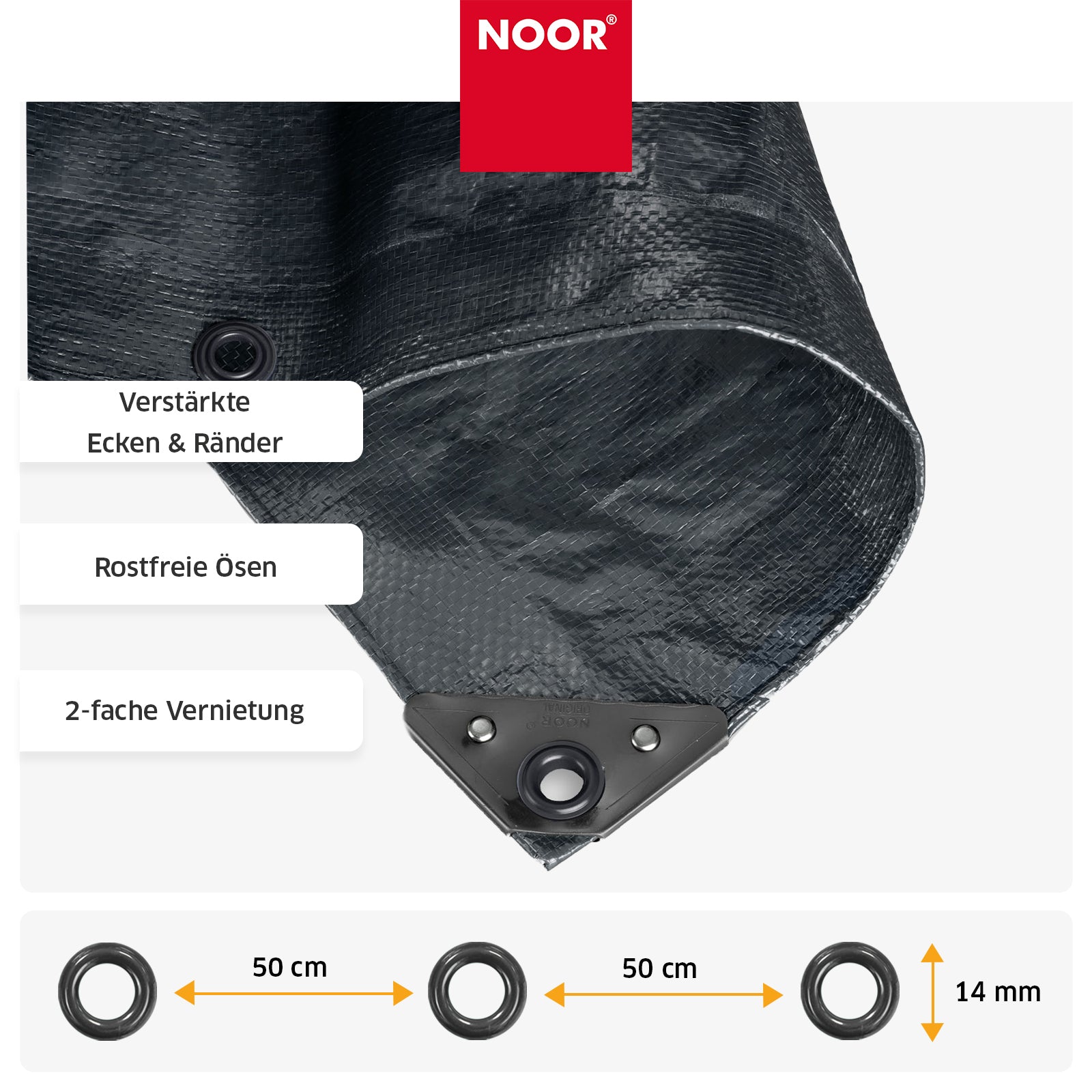 Abdeckplane PROFI 140g/m² - in 18 Größen