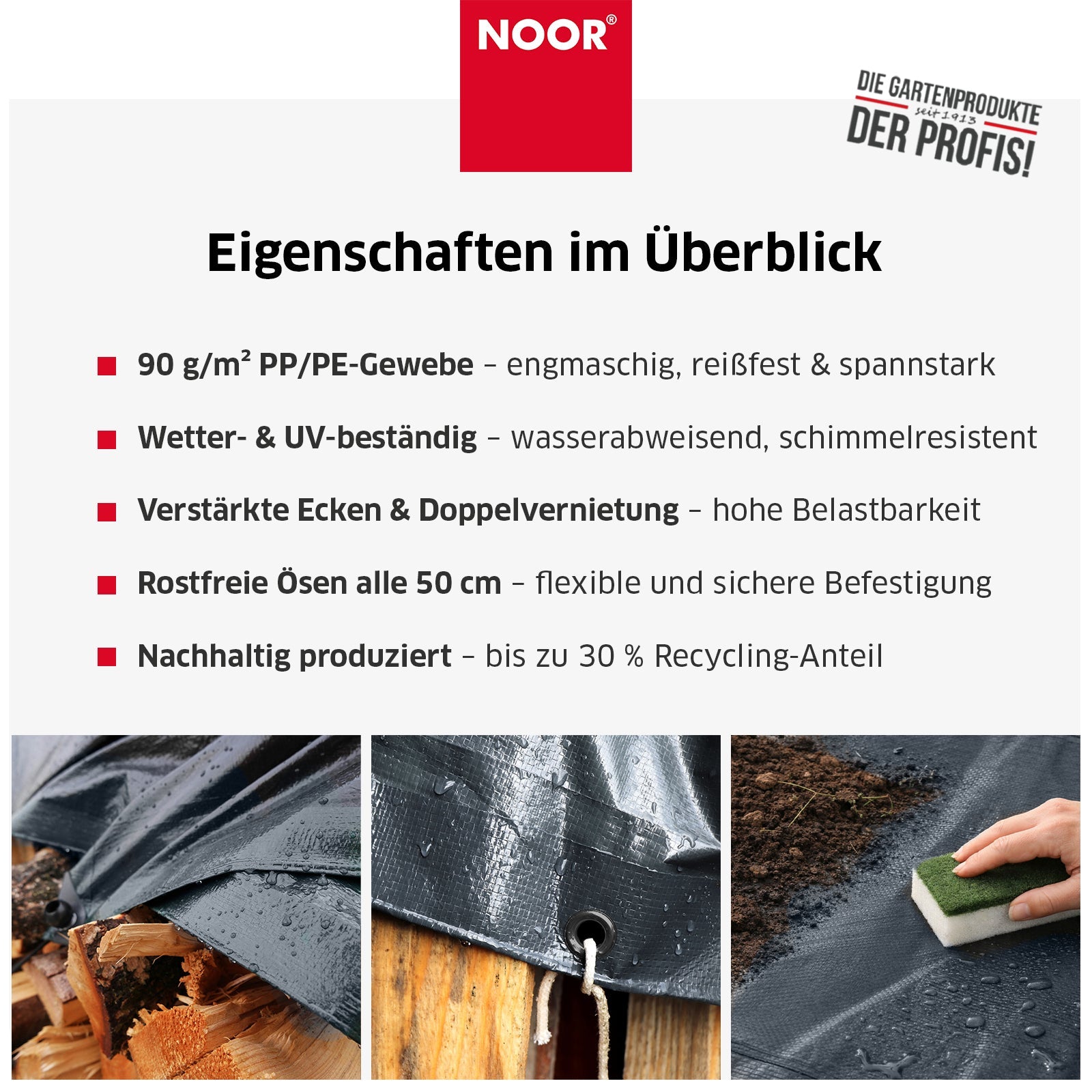 Abdeckplane PROFI 140g/m² - in 18 Größen