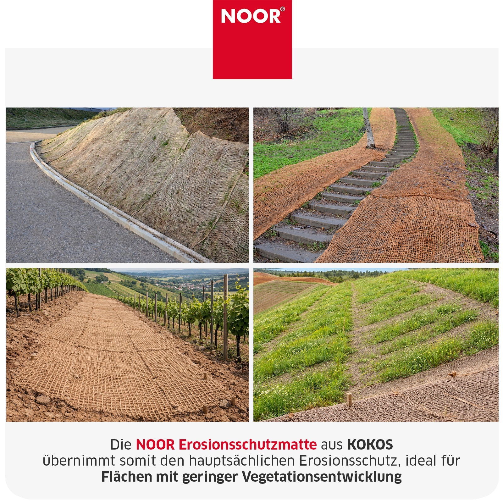 Erosionsschutzmatte Kokos - 400 g/m² oder 700 g/m²