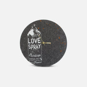 Wanduhr aus Filz und Kork 30 cm | Design "Love" by Anja Streese