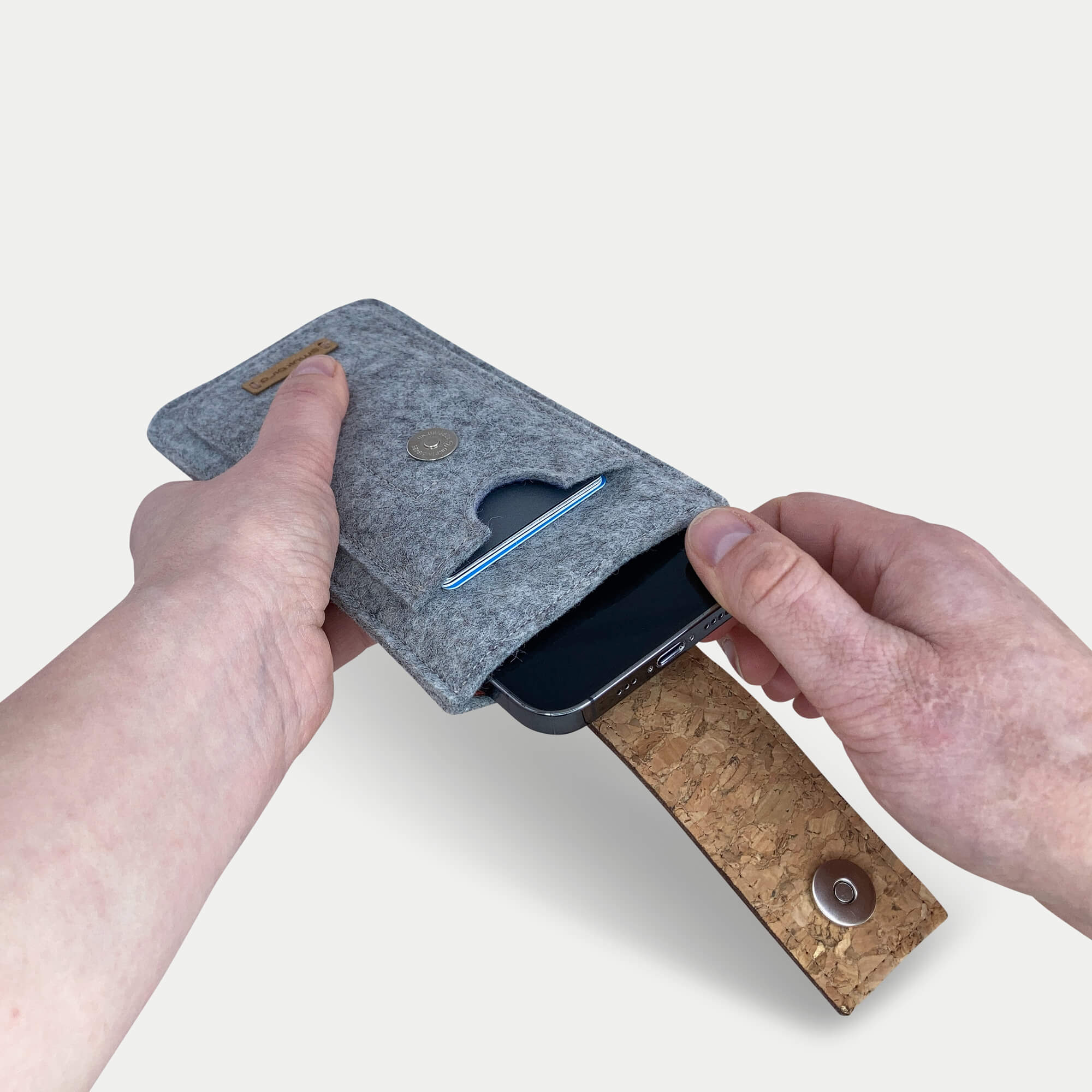 Handytasche für Xiaomi Redmi 14C | mit Magnetverschluss und extra Fach | hellgrau - Shapes | Modell HAKA