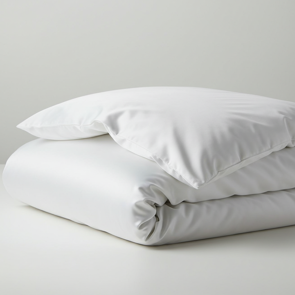 Giza 45 Baumwolle Satin Deckenbezug Handverlesen Extra Langstapelige Baumwolle Meisterhafte Verarbeitung Atmungsaktiv