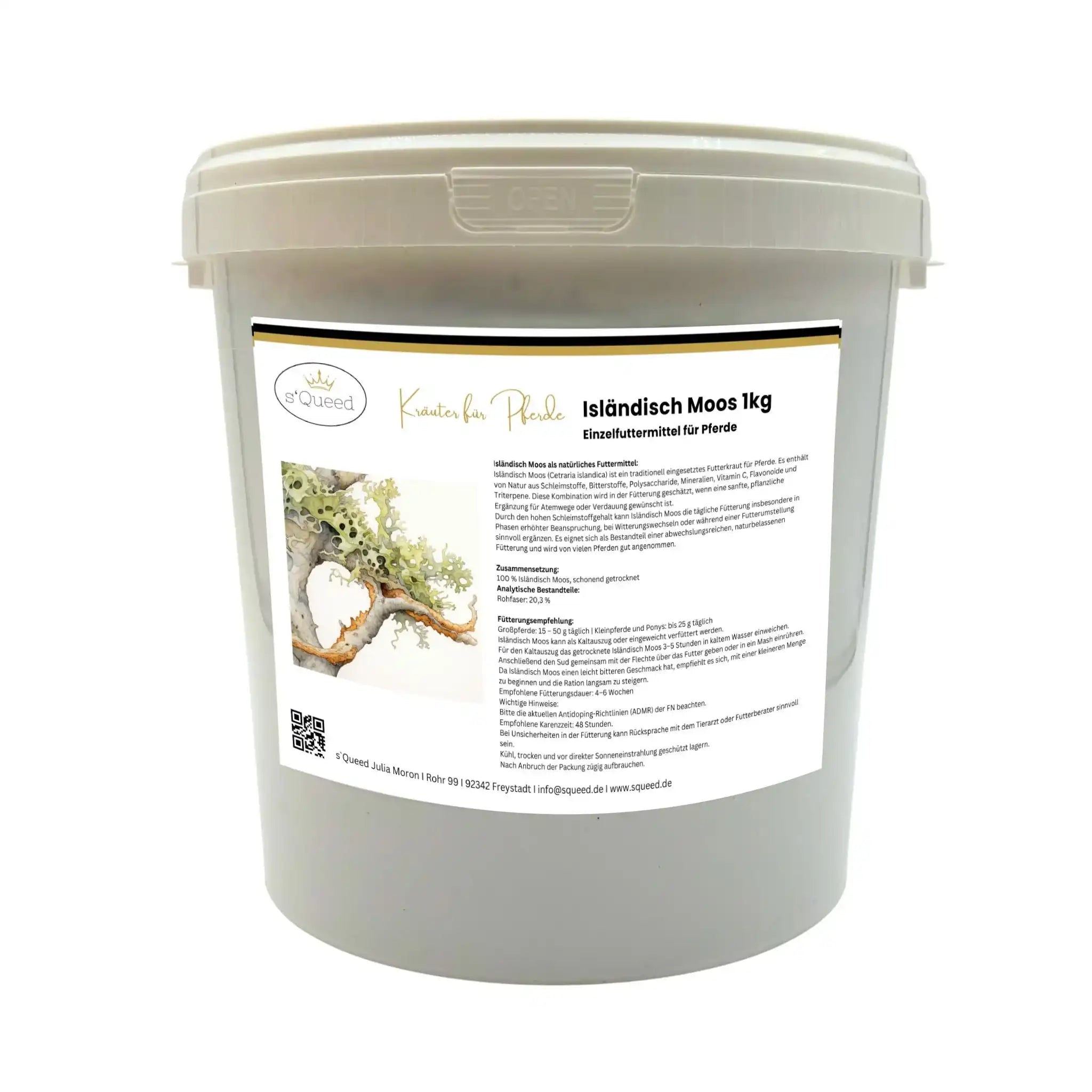 Isländisch Moos Für Pferde 1 Kg Pflanzliche Ergänzung Für Atemwege Und Verdauung Bei Pferden by s`Queed