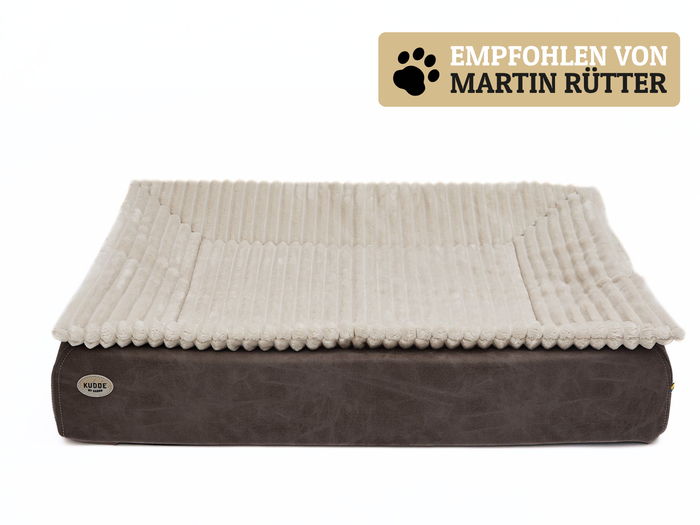 SABRO Hundebett KUDDE veganes Wildleder