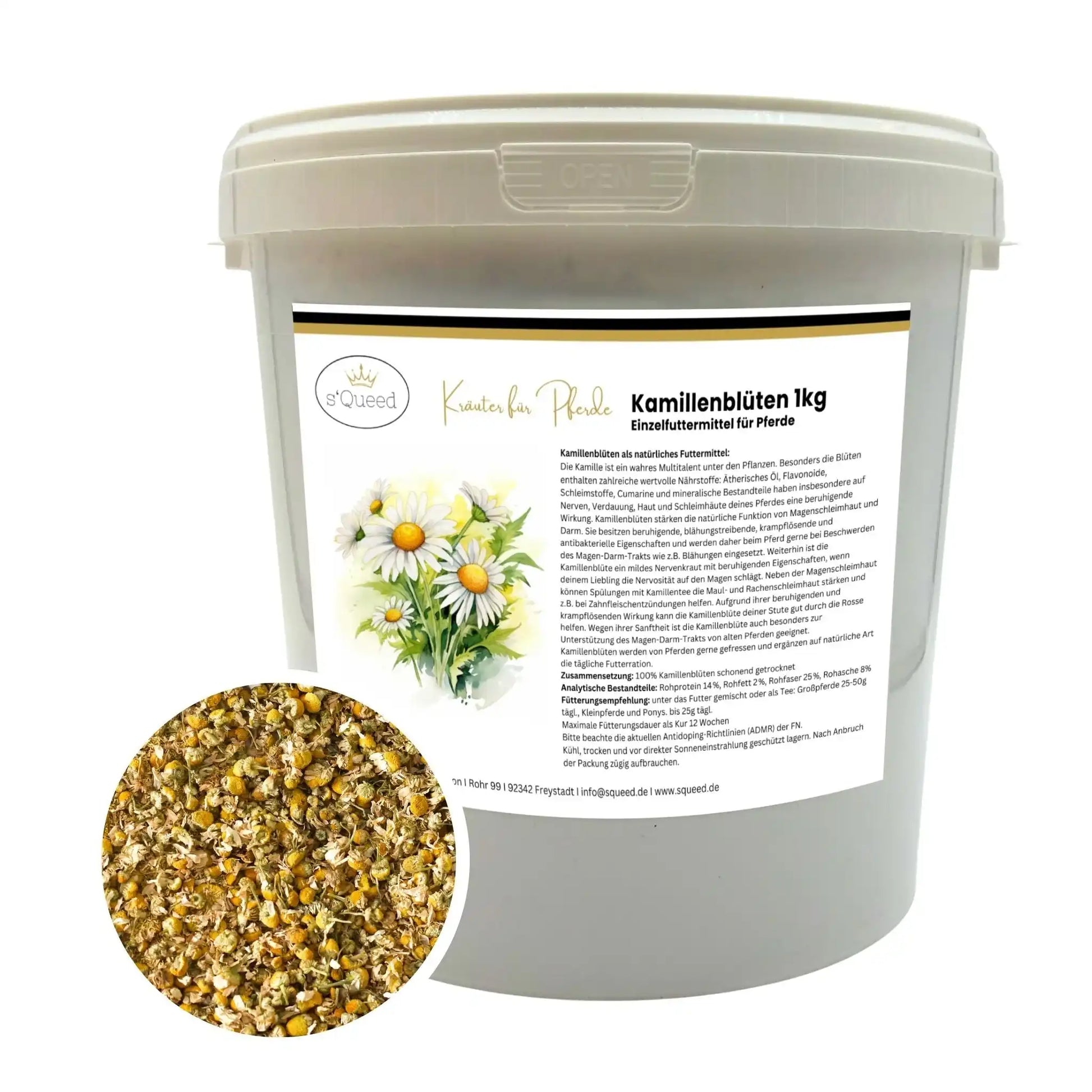 Kamille Für Pferde Natürliche Unterstützung Von Magen Und Nerven Bei Unruhe Blähungen Älteren Pferden by s`Queed