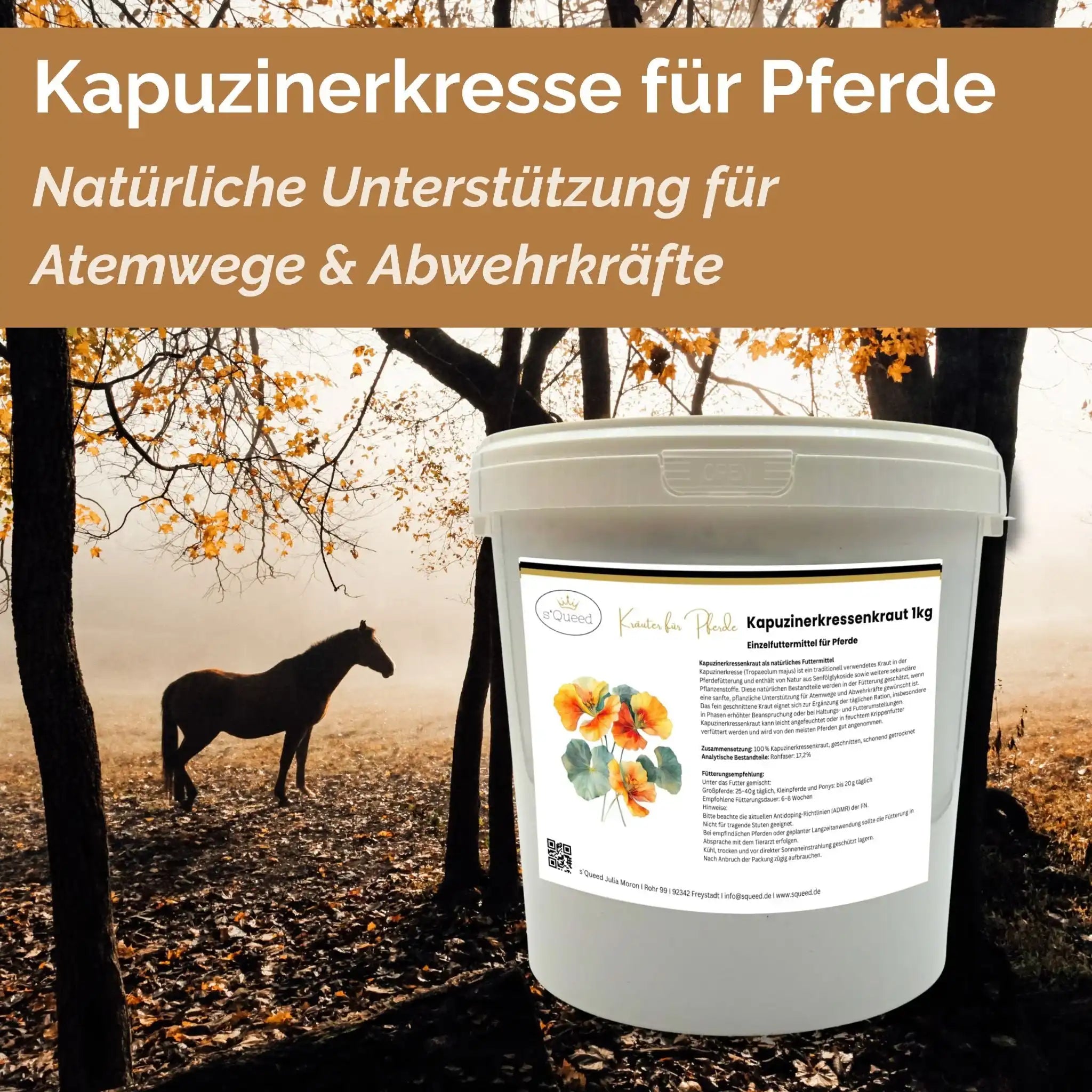 Kapuzinerkresse Für Pferde 1kg Pflanzliche Ergänzung Für Atemwege Und Abwehrkräfte Einzelfuttermittel Tropaeolum Majus by s`Queed