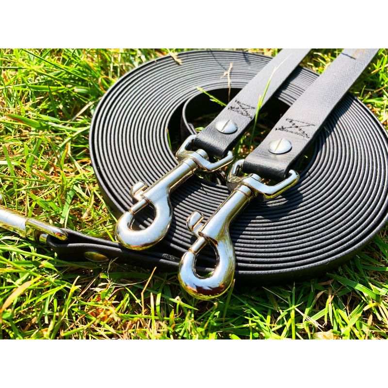 Doppel-Schleppleine FERNWEH aus BioThane®/POP - Band by Der Hundegefährte