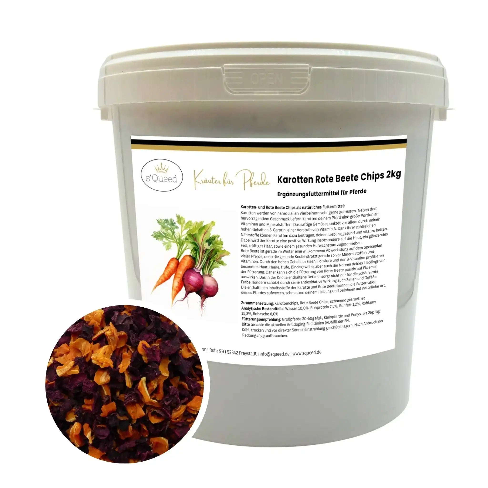 Karotten Rote Beete Chips Für Pferde Natürlicher Knabberspaß Mit Wertvollen Nährstoffen Ergänzungsfuttermittel by s`Queed