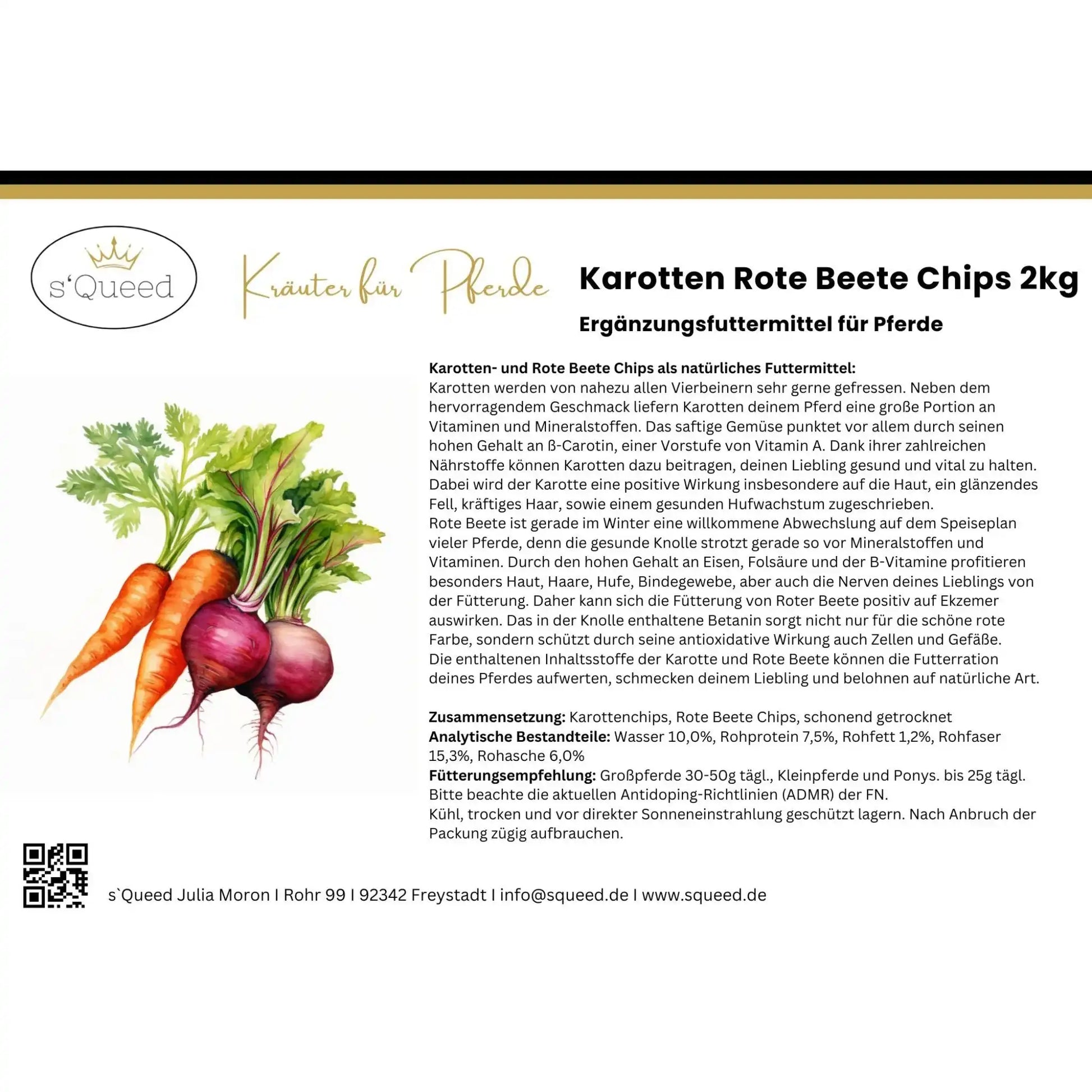 Karotten Rote Beete Chips Für Pferde Natürlicher Knabberspaß Mit Wertvollen Nährstoffen Ergänzungsfuttermittel by s`Queed