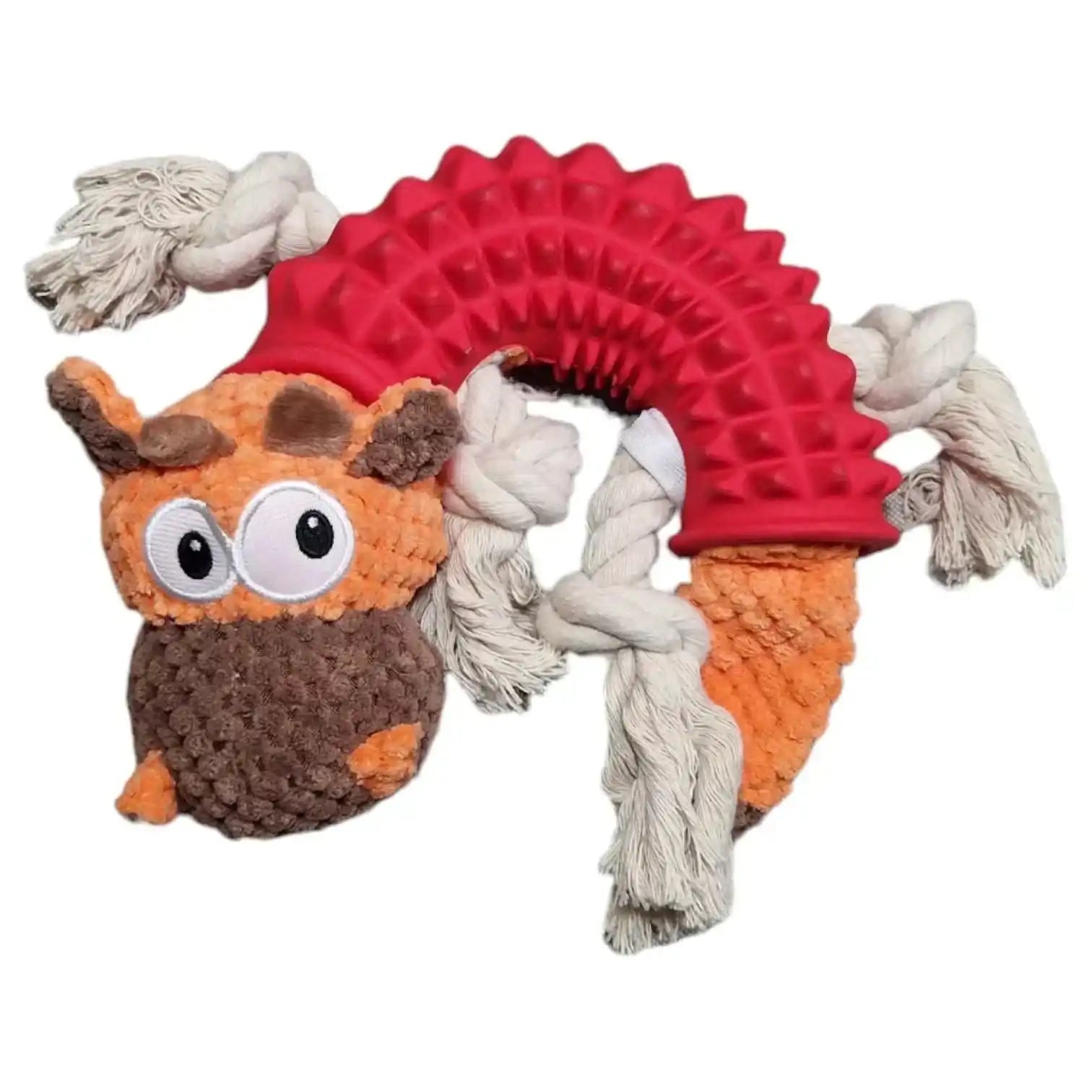 Hundespielzeug Welpe Naturkautschuk mit Seiltau aus Baumwolle by Benny Burton