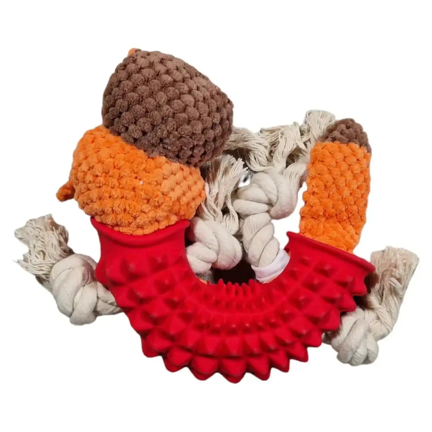 Hundespielzeug Welpe Naturkautschuk mit Seiltau aus Baumwolle by Benny Burton