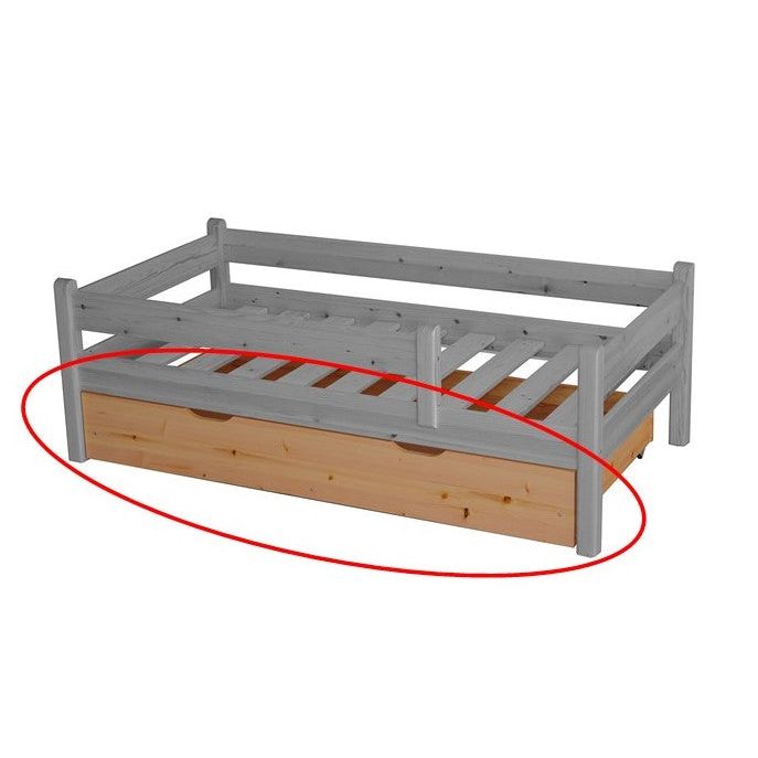 Bettkasten Markus Kinderbett 80x160cm | Kiefer Massivholz | Naturholz | 100% Bio-Bett