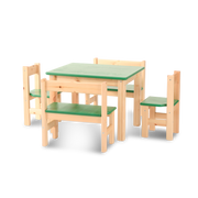 Leo Kinder Tisch | Spieltisch | Kiefer Massivholz | 100% Bio Massivholz