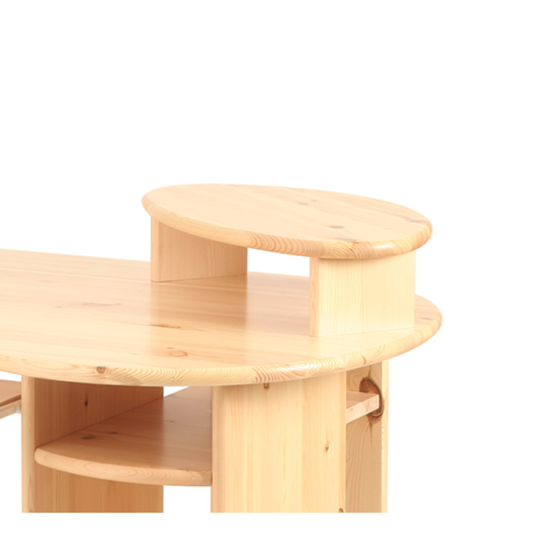 Vanessa Schreibtisch/Bürotisch Monitorständer | 100% Bio Kiefer Massivholz