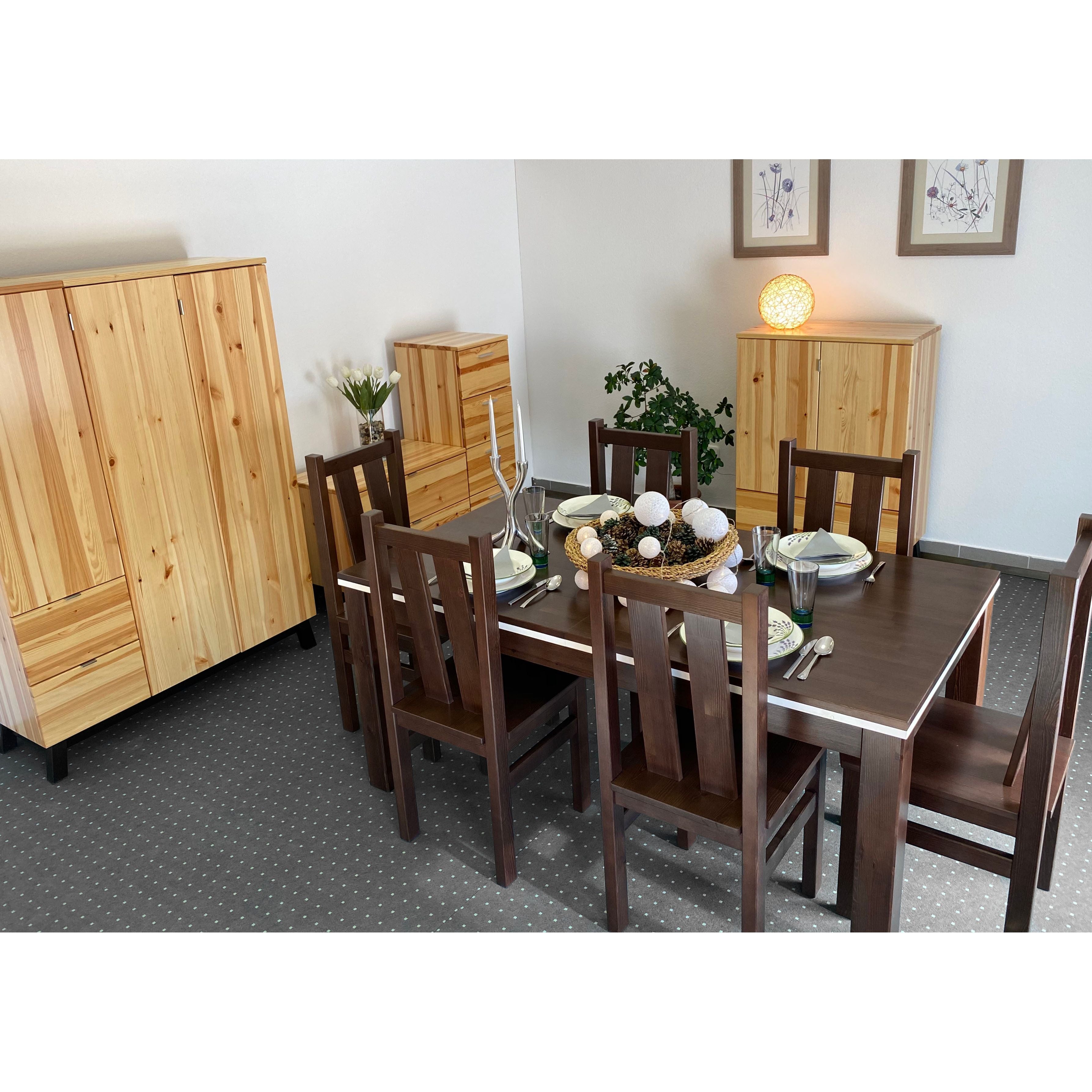 Nobis Esstisch Ausziehbar 170/220 cm 8+2 Personen | 100% Bio Kiefer Massivholz