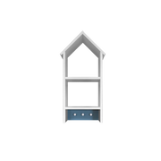 Solis Bücherregal 2er mit Garderobe / Wandregal | 100% Bio Kiefer Massivholz