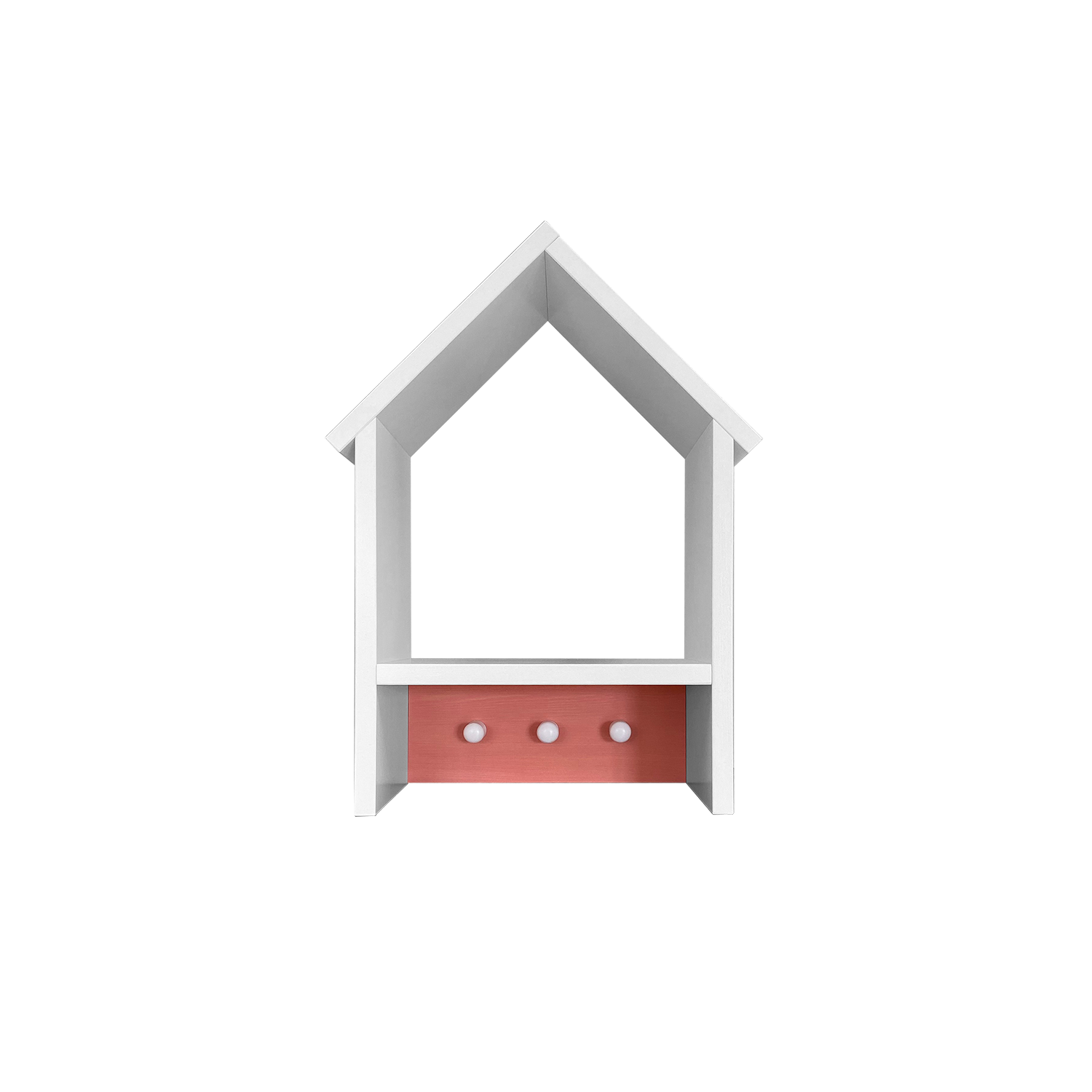 Solis Bücherregal mit Garderobe / Wandregal | 100% Bio Kiefer Massivholz