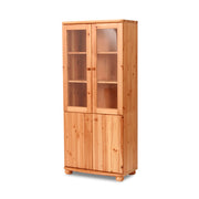 Claudia Buffetschrank Vitrine V.2 | 4-Türig | 100% Bio Kiefer Massivholz