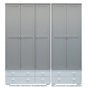 Vanessa Kleiderschrank Unterschrank - Schubladenelement | 100% Bio Kiefer Massivholz