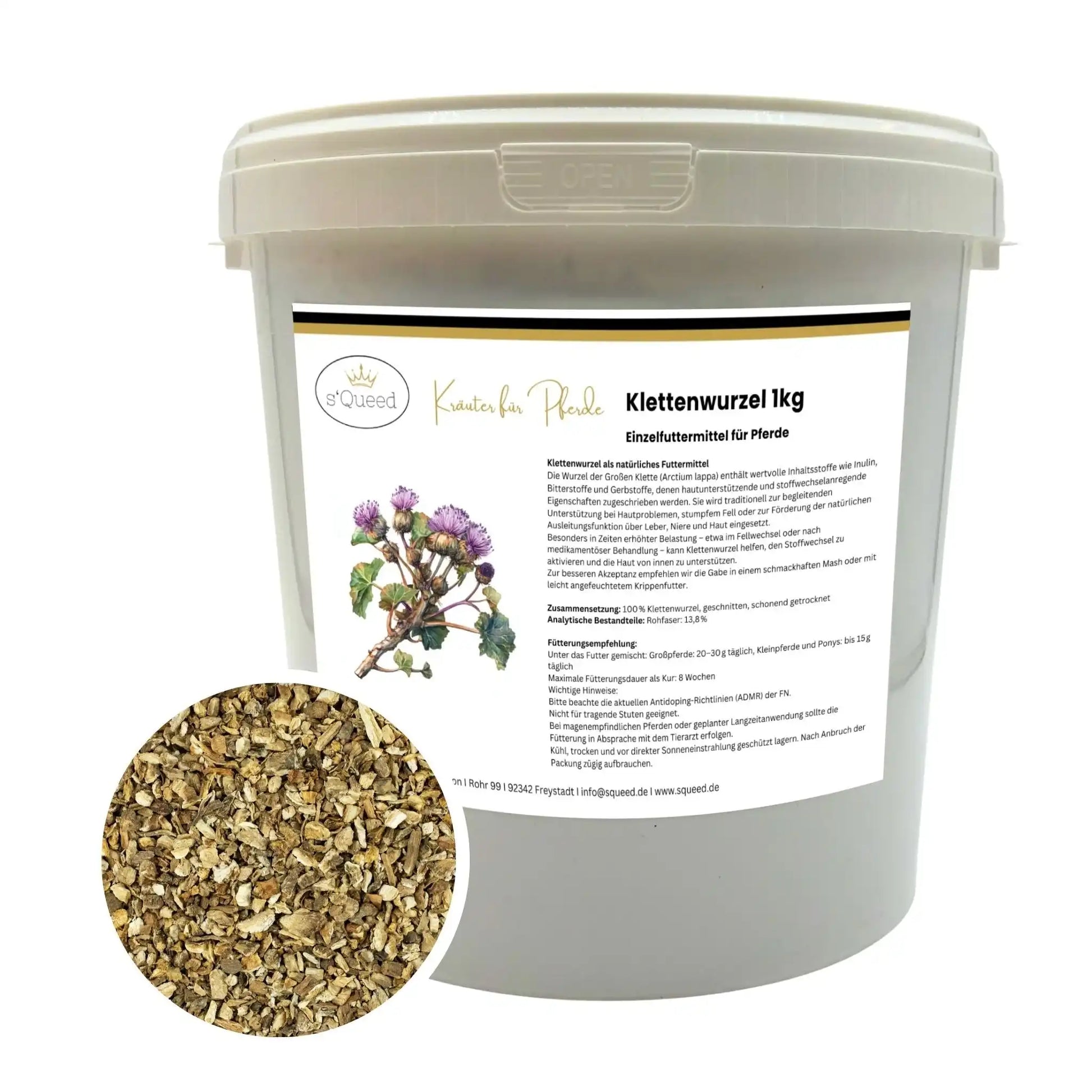 Klettenwurzel Pferd Natürliche Unterstützung Haut Und Fellwechsel Stoffwechselproblemen Pflanzliche Entgiftung Juckreiz by s`Queed