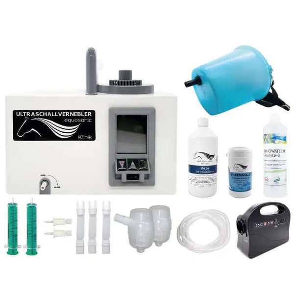 Equosonic Klinik Starter Paket mit zusätzlicher Powerbank für den Betrieb ohne Stromanschluss