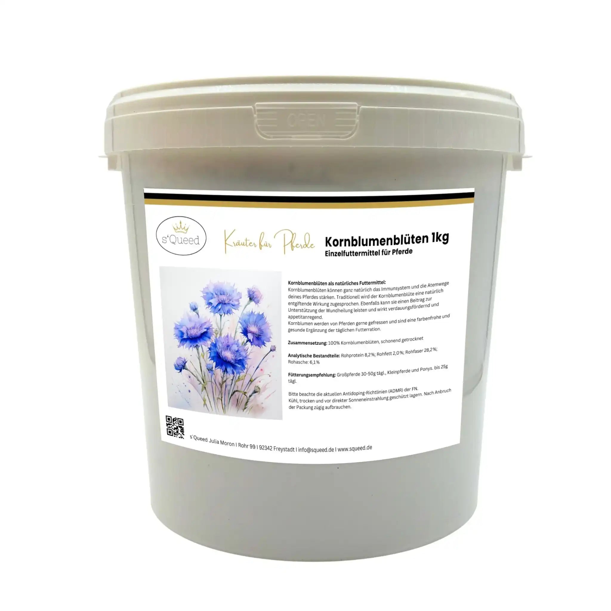 Kornblume Pferd Ganze Blüte Natürliches Zusatzfutter Zur Unterstützung Von Immunsystem Und Verdauung Und Appetit by s`Queed