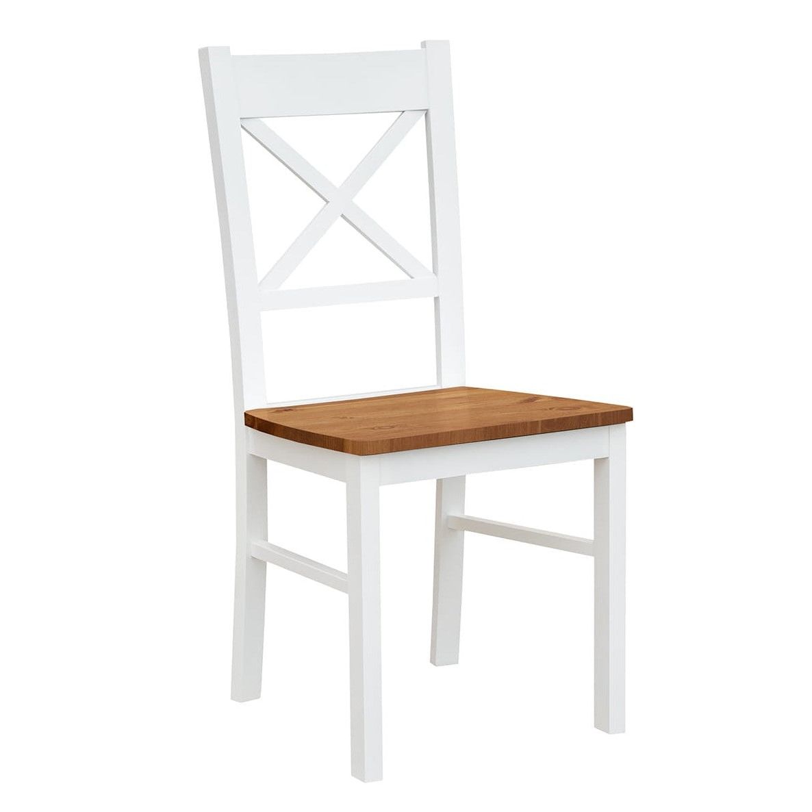 Bologna Elegante Massivholz Stuhl 22 | Farbe Weiß - Eiche