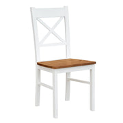 Bologna Elegante Massivholz Stuhl 22 | Farbe Weiß - Eiche