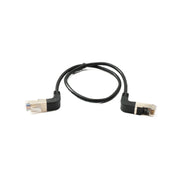 Systemhaus Zakaria LAN Kabel 50 cm Winkelstecker RJ45 8P8C Cat5e Schwarz Für Gigabit