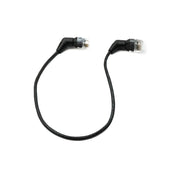 SYSTEM-S LAN Kabel 25 cm 8P8C RJ45 Stecker zu Stecker Winkel in Schwarz