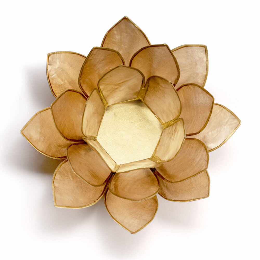 Lotus Teelicht Capiz - aus natürlicher Capiz Muschel