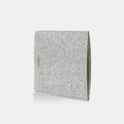 Hülle für Honor MagicBook | aus Filz und Bio-Baumwolle | hellgrau - Stripes | Modell "LET"