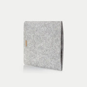 Hülle für Lenovo ThinkBook | aus Filz und Bio-Baumwolle | hellgrau - Tracks | Modell "LET"