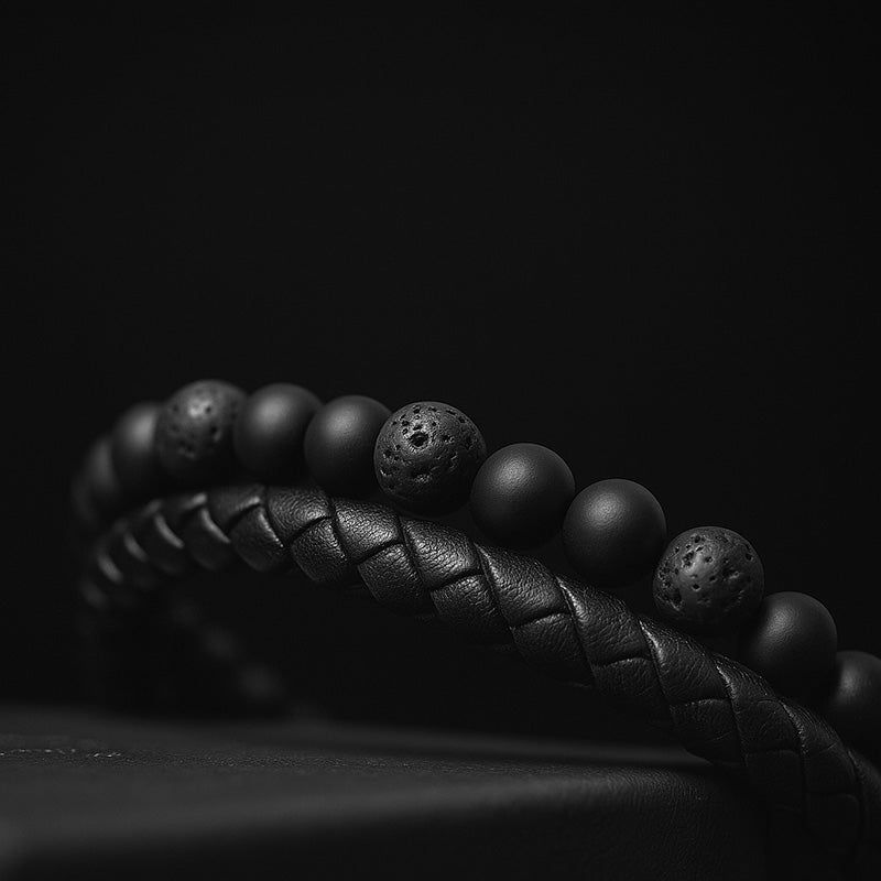 Lava Passion Armband Aus Leder Mit Lavastein Magnetverschluss Inklusive Luxus Etui Gravur Möglich