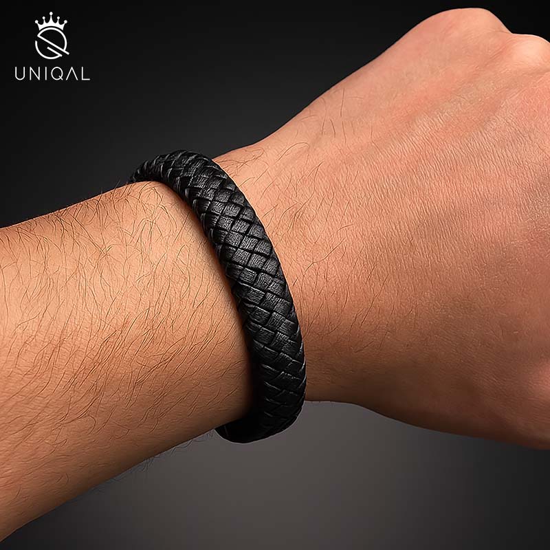 Destiny Unisex Echtleder Armband Mit Edelstahl Magnetverschluss Und Gravur Verlängerungsglied 19 21 23 Cm Mit Luxus Etui