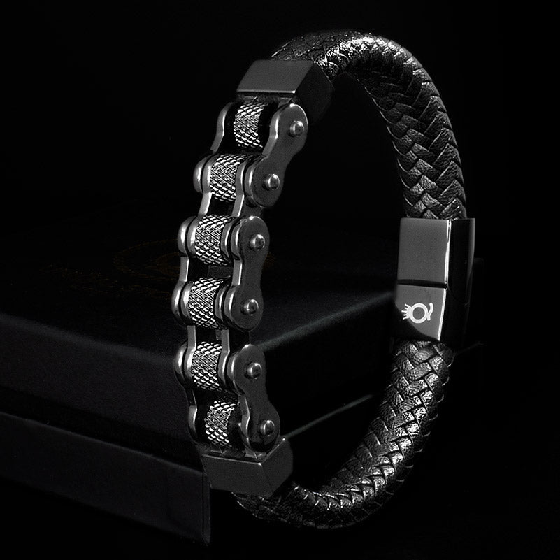 Black Chain Armband In Schwarz Elegant Und Flexibel Mit Dreiteiligem Magnetverschluss Für Persönlichkeit