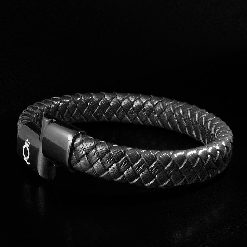 Destiny Unisex Echtleder Armband Mit Edelstahl Magnetverschluss Und Gravur Verlängerungsglied 19 21 23 Cm Mit Luxus Etui